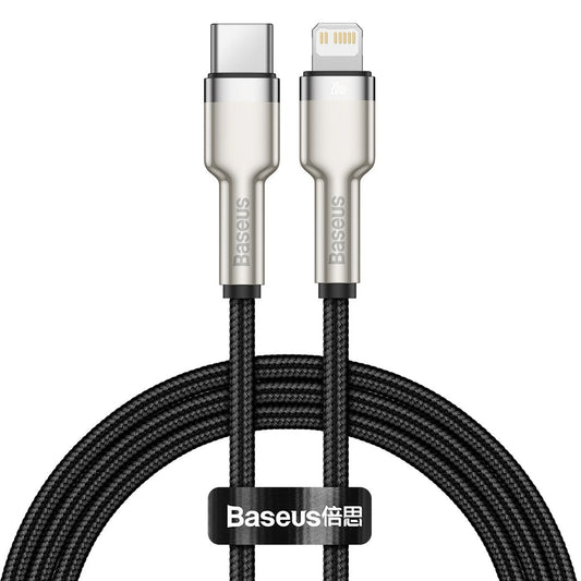 USB-C cable for Lightning Baseus Cafule, PD, 20W, 1m (black) - Product Image 2