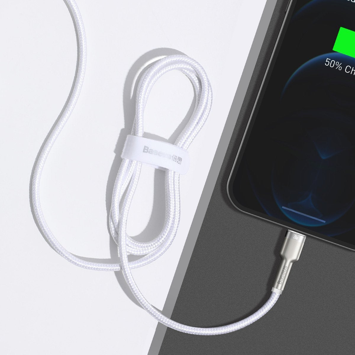 USB-C cable for Lightning Baseus Cafule, PD, 20W, 1m (white) - Product Image 11