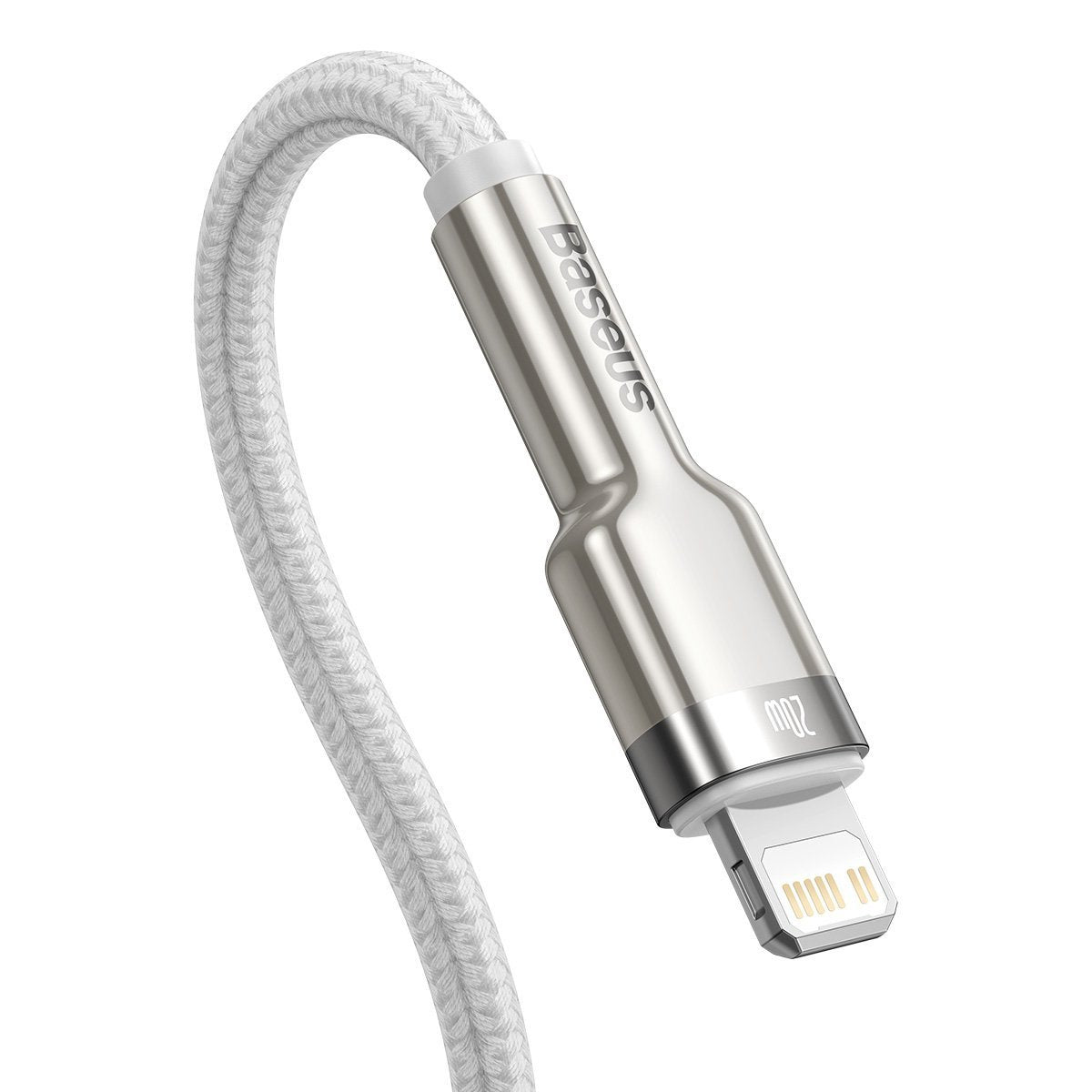 USB-C cable for Lightning Baseus Cafule, PD, 20W, 1m (white) - Product Image 4