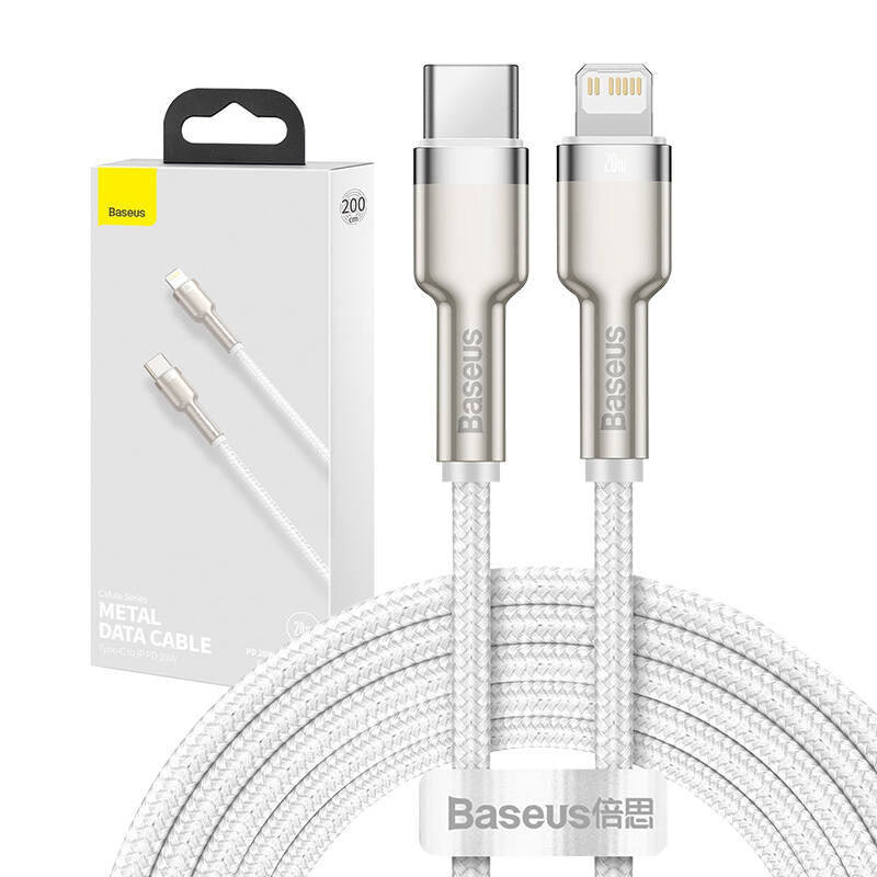 USB-C cable for Lightning Baseus Cafule, PD, 20W, 2m (white) - Product Image 12