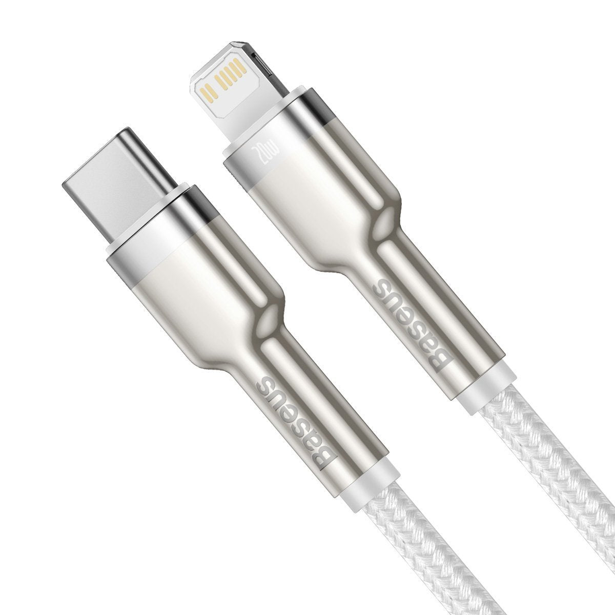 USB-C cable for Lightning Baseus Cafule, PD, 20W, 2m (white) - Product Image 2