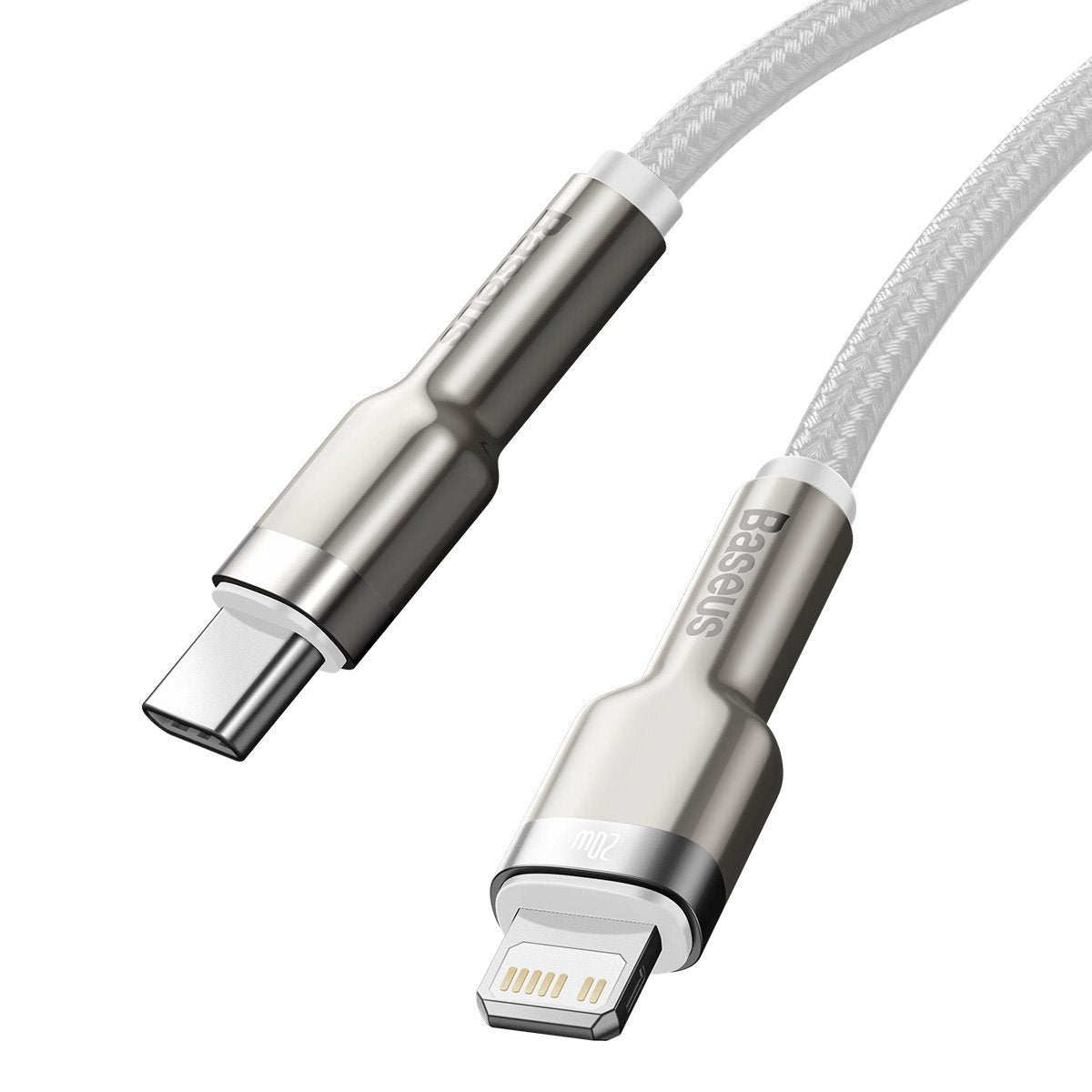 USB-C cable for Lightning Baseus Cafule, PD, 20W, 2m (white) - Product Image 4