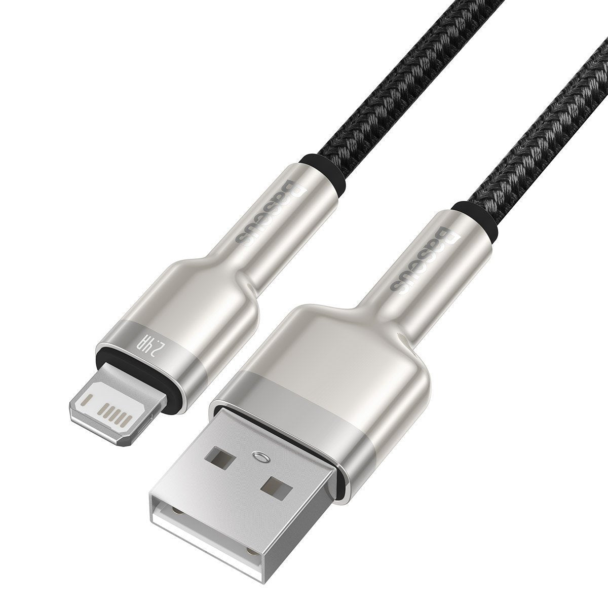 USB cable for Lightning Baseus Cafule, 2.4A, 1m (black) - Product Image 10