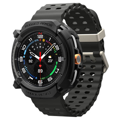 Spigen Rugged Armor Case for Samsung Galaxy Watch 8 Classic 46mm - Matte Black