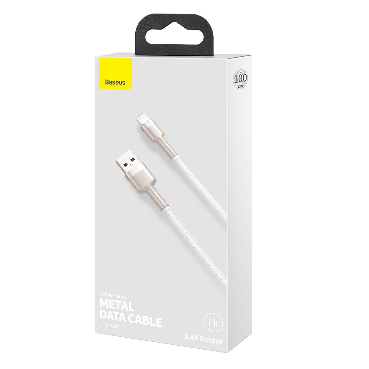 USB cable for Lightning Baseus Cafule, 2.4A, 1m (white) - Product Image 11