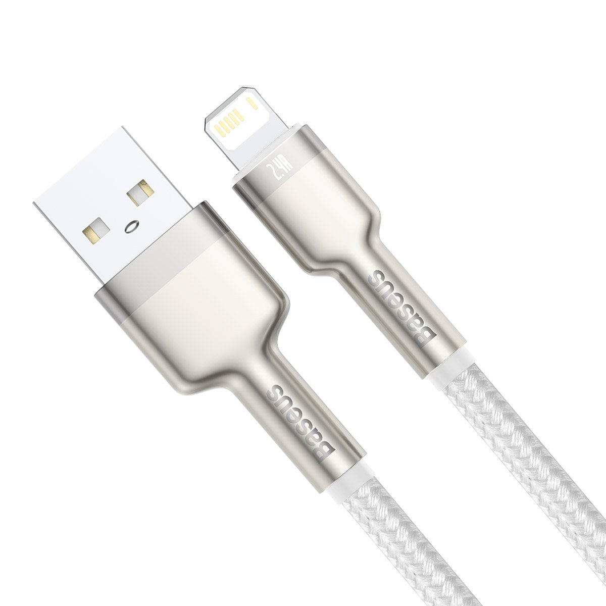 USB cable for Lightning Baseus Cafule, 2.4A, 1m (white) - Product Image 3