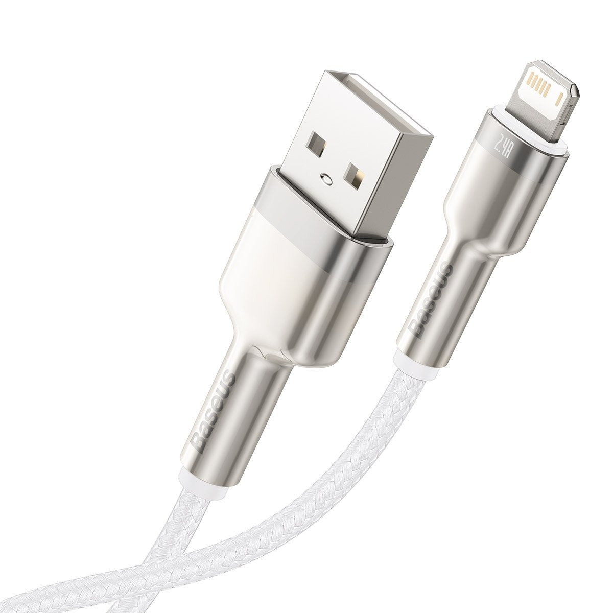 USB cable for Lightning Baseus Cafule, 2.4A, 1m (white) - Product Image 4