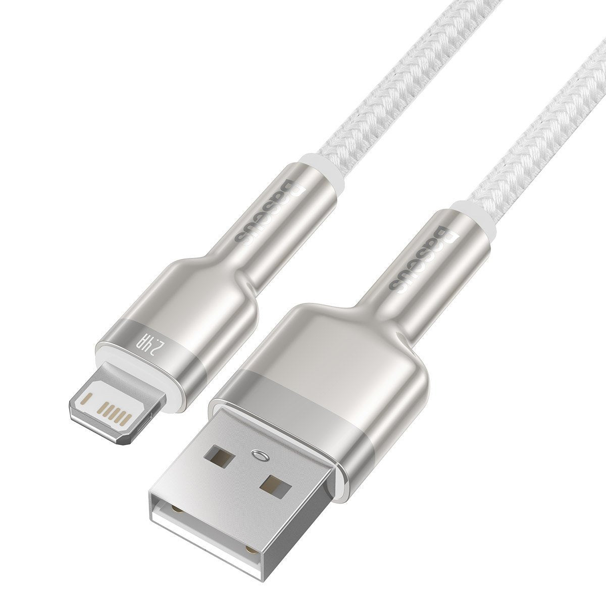 USB cable for Lightning Baseus Cafule, 2.4A, 1m (white) - Product Image 5