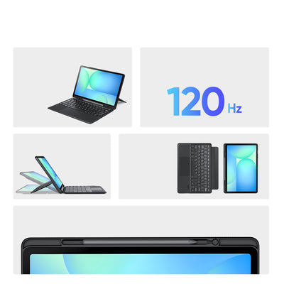 Etui z klawiaturą Dux Ducis (DK series) na Samsung Tab S10 FE+ (Plus) z podświetleniem - czarna