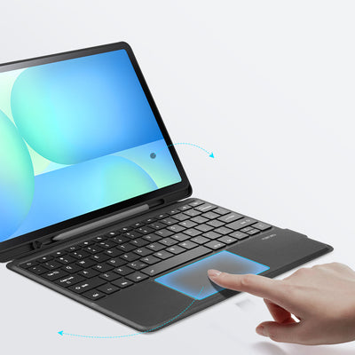 Etui z klawiaturą Dux Ducis (DK series) na Samsung Tab S10 FE+ (Plus) z podświetleniem - czarna