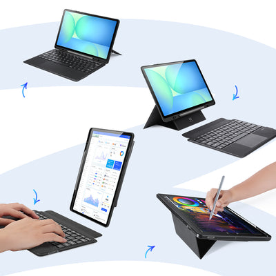 Etui z klawiaturą Dux Ducis (DK series) na Samsung Tab S10 FE+ (Plus) - czarne