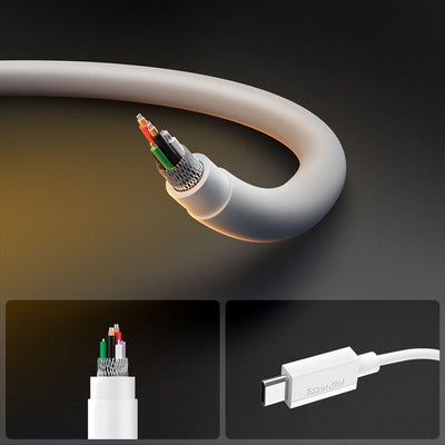 Spigen EB6020CC 60W Cable + USB-C / USB-C Cable 200 cm - White