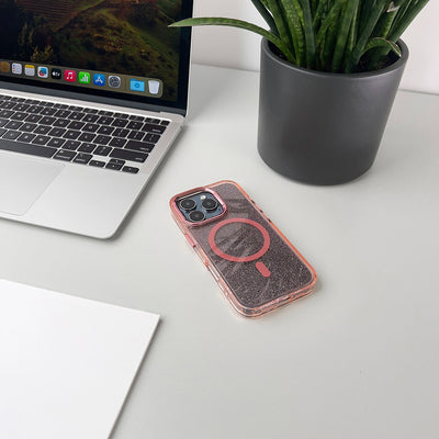 Glitter Case MagSafe Compatible for iPhone 17 Pro - Pink — Hurtel