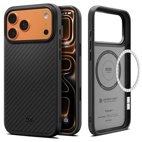 Spigen Enzo Aramid &quot;T&quot; MagSafe case for iPhone 17 Pro - black