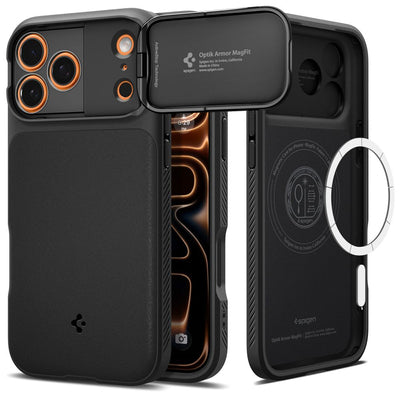 Spigen Optik Armor MagSafe Case for iPhone 17 Pro Max - Black