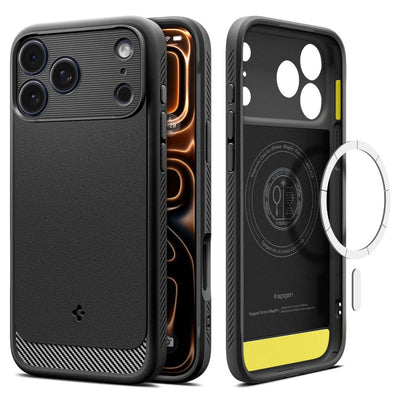 Spigen Rugged Armor Mag MagSafe Case for iPhone 17 Pro Max - Matte Black