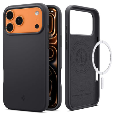 Spigen Silicone Fit MagSafe Case for iPhone 17 Pro - Black