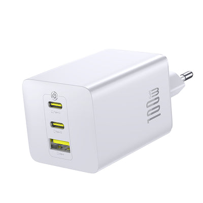Baseus EnerFill FE11 2 x USB-C / USB-A 100W Wall Charger - White