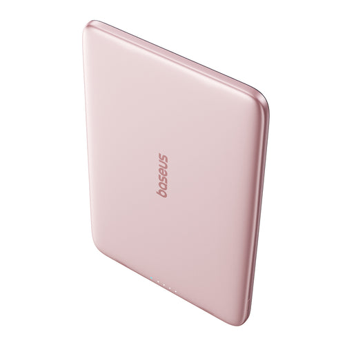 Baseus PicoGo AM41 5000mAh 20W Ultra-Slim Power Bank MagSafe Compatible with Baseus Simple USB-C 60W 30cm Cable - Pink