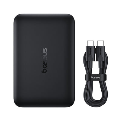 Baseus EnerFill FM11 Ultra-Mini 10000mAh 22.5W MagSafe Compatible Power Bank with Baseus Simple USB-C 20V/3A 30cm Cable - Bla