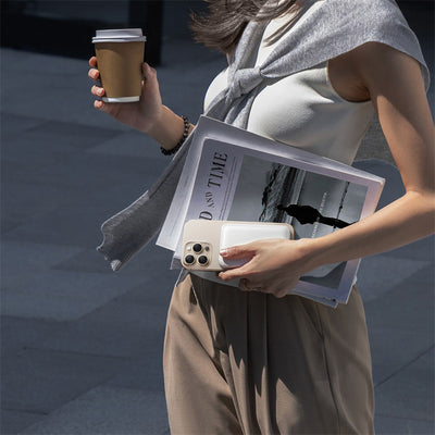 Baseus EnerFill FM11 Ultra-Mini 10000mAh 22.5W MagSafe Compatible Power Bank with Baseus Simple USB-C 20V/3A 30cm Cable - Whi