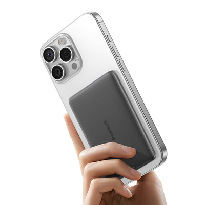 Baseus PicoGo AM41 Ultra-Slim 5000mAh 20W MagSafe Compatible Power Bank with Baseus Simple USB-C 60W 30cm Cable - Black