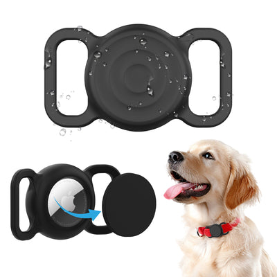 AirTag silicone waterproof case for dog or cat collar - black — Hurtel