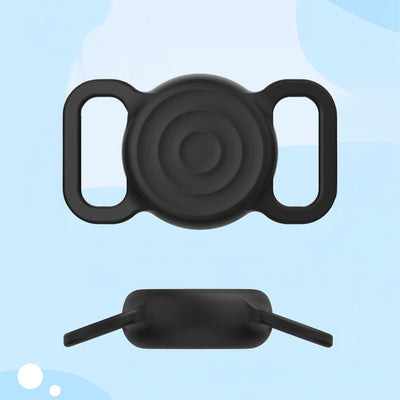 AirTag silicone waterproof case for dog or cat collar - black — Hurtel