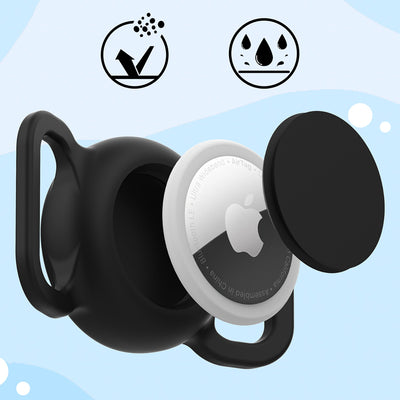 AirTag silicone waterproof case for dog or cat collar - black — Hurtel