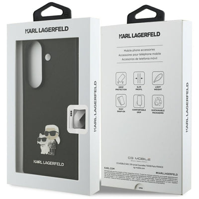 Karl Lagerfeld Saffiano Karl&amp;Choupette Pin Case for Samsung Galaxy Z Fold7 - Black