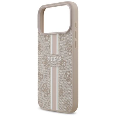 Guess 4G Printed Stripes MagSafe case for iPhone 17 Pro Max - pink