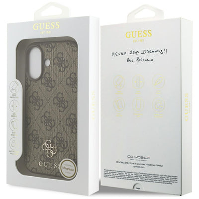 Guess 4G Small Classic Logo MagSafe Case for iPhone 17 - Brown