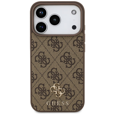Guess 4G Small Classic Logo MagSafe case for iPhone 17 Pro - brown