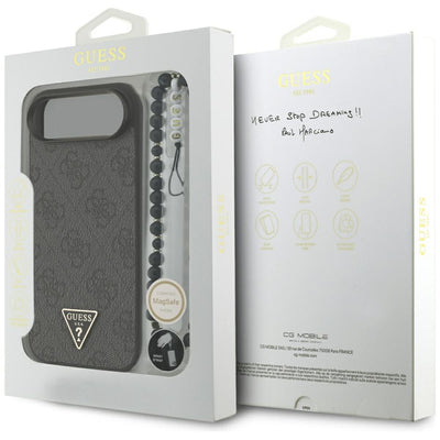 Guess 4G Strap Triangle Logo MagSafe Case for iPhone 17 Air - Black