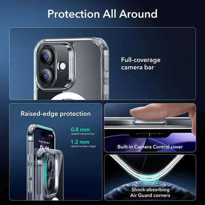 ESR Classic Hybrid MagSafe + Tempered Glass Set for iPhone 17 - Clear