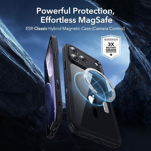 ESR Classic Hybrid MagSafe + Tempered Glass Set for iPhone 17 Pro - Clear Black