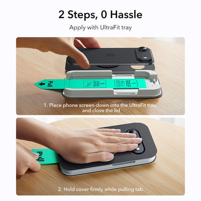 ESR UltraFit Tempered Glass 2-pack for iPhone 17 Air - transparent