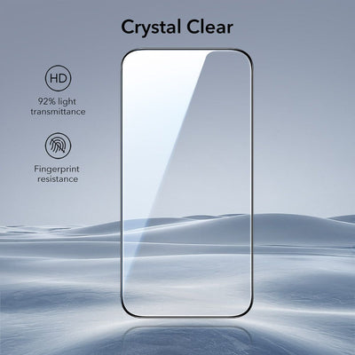 ESR UltraFit Tempered Glass 2-pack for iPhone 17 Pro - transparent