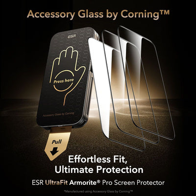 ESR UltraFit Armorite Pro Tempered Glass for iPhone 16 Pro / 17 - Transparent