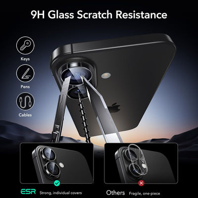 ESR Armorite Camera Cover for iPhone 16 / 16 Plus / 17 - Black