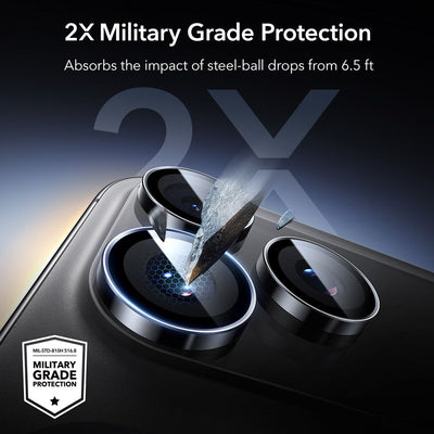 ESR Armorite Camera Protector for iPhone 14 Pro / Pro Max / 15 Pro / Pro Max / 16 Pro / Pro Max / 17 Pro / Pro Max - Black