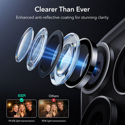 ESR Armorite Camera Protector for iPhone 14 Pro / Pro Max / 15 Pro / Pro Max / 16 Pro / Pro Max / 17 Pro / Pro Max - Black