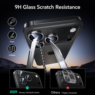 ESR Armorite Camera Protector for iPhone 14 Pro / Pro Max / 15 Pro / Pro Max / 16 Pro / Pro Max / 17 Pro / Pro Max - Clear