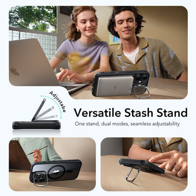 ESR Classic Hybrid Kickstand MagSafe Case for iPhone 17 - Clear Black