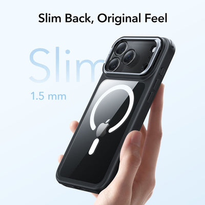 ESR Classic Hybrid Kickstand MagSafe Case for iPhone 17 Pro Max - Clear Black