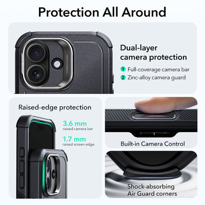 ESR Cyber ​​Kickstand MagSafe Case for iPhone 17 - Black