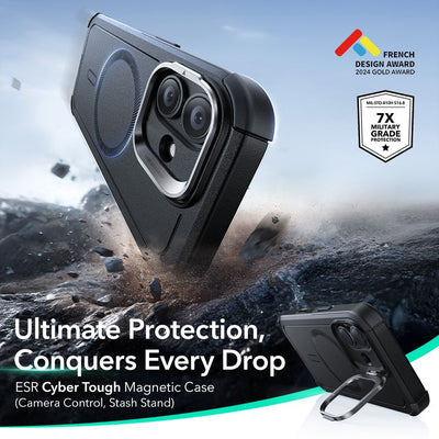 ESR Cyber ​​Kickstand MagSafe Case for iPhone 17 - Black