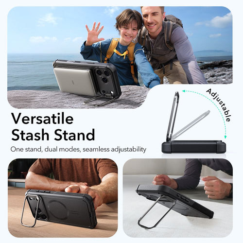 ESR Cyber ​​Kickstand MagSafe Case for iPhone 17 Pro Max - Black