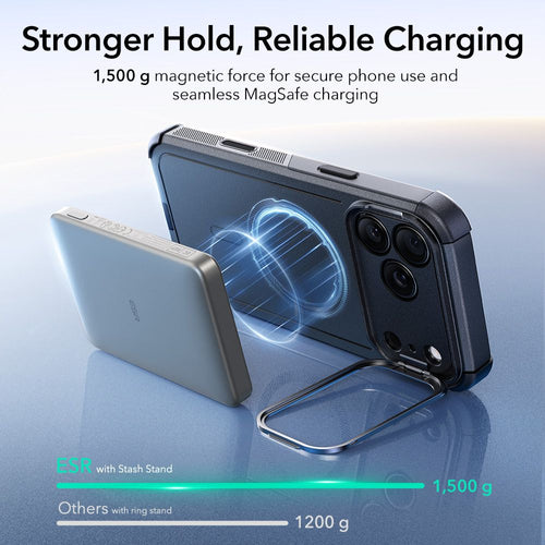 ESR Cyber ​​Kickstand MagSafe Case for iPhone 17 Pro Max - Black