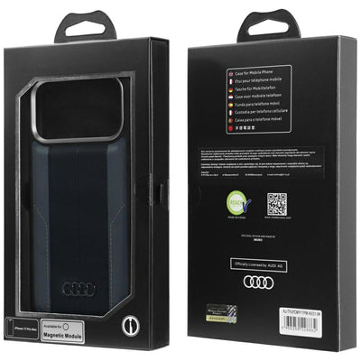 Audi A6 Synthetic Leather MagSafe Case for iPhone 17 Pro Max - Black